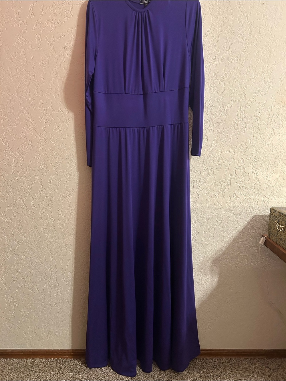 a.n.a Long Sleeve Maxi Dress in Royal Purple